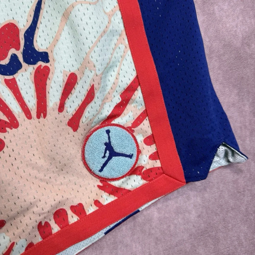 Jordan Quai 54 Diamond Shorts Mens Large Blue Red White Mesh CK9527-455